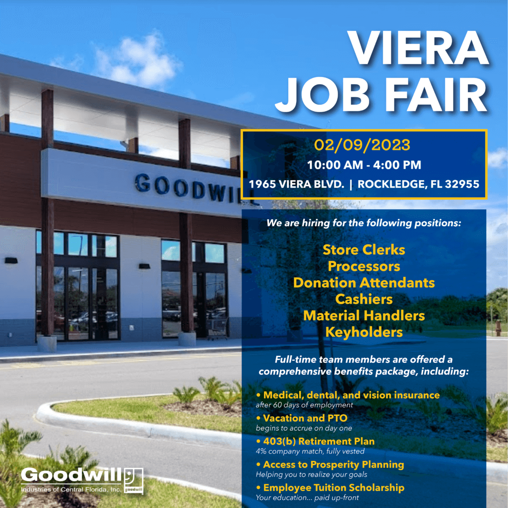 Viera Job Fair 2-9-23 | Goodwill Industries of Central Florida