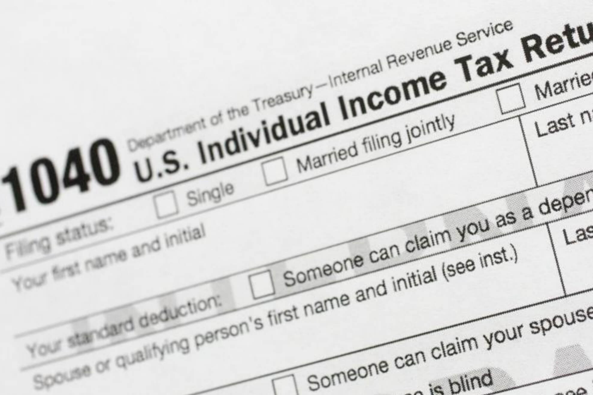 1040 U.S. Individual Income Tax Return Form